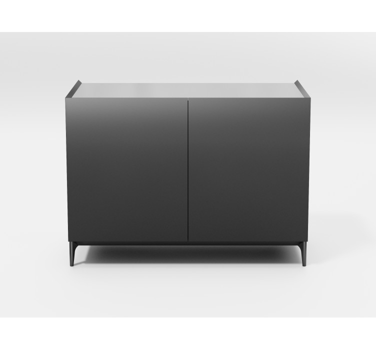 Прямий комод із дверцятами без ручок Beta 4 Gray2